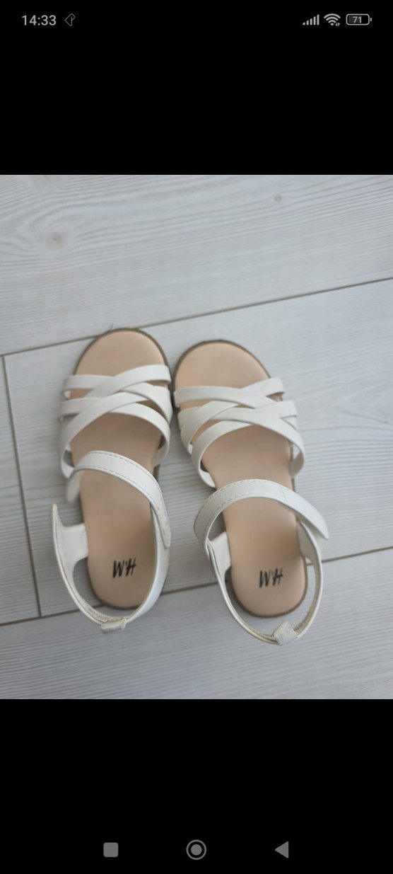 Kız Çocuk Beyaz Lastikli Sandalet - Görsel 3