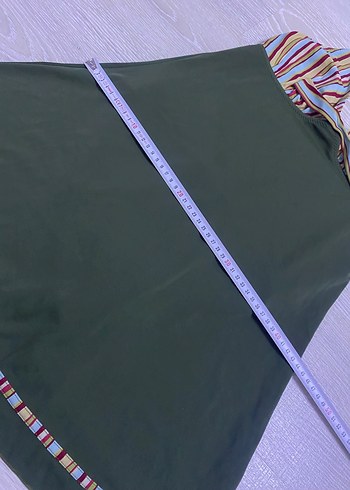 Çizgili Üstü Bağlamalı Plaj Elbisesi - Görsel 5