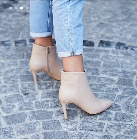 37 Beden Nude mat topuklu bot