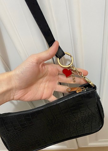 Klasik Siyah Yılan Desenli Deri Kadın Çantası - Görsel 2