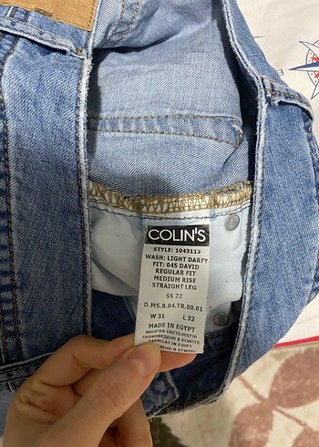 Düğmeli Mavi Erkek Denim Pantolon - Görsel 3