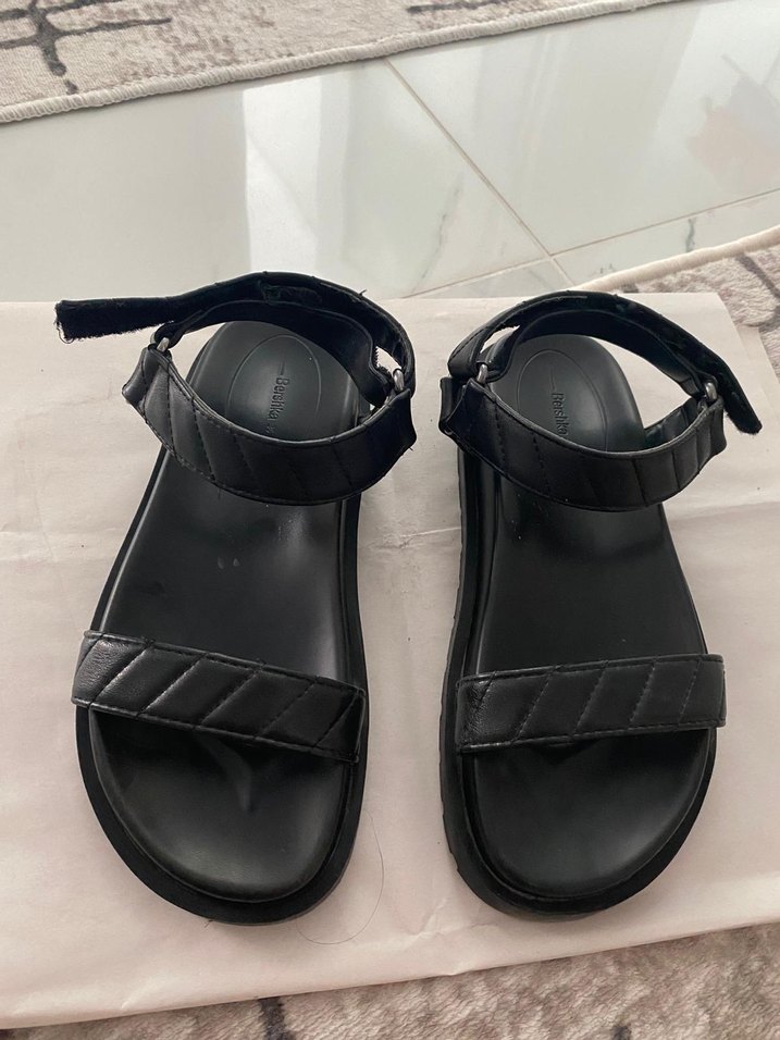 Kadın Siyah  Sandalet - Görsel 2