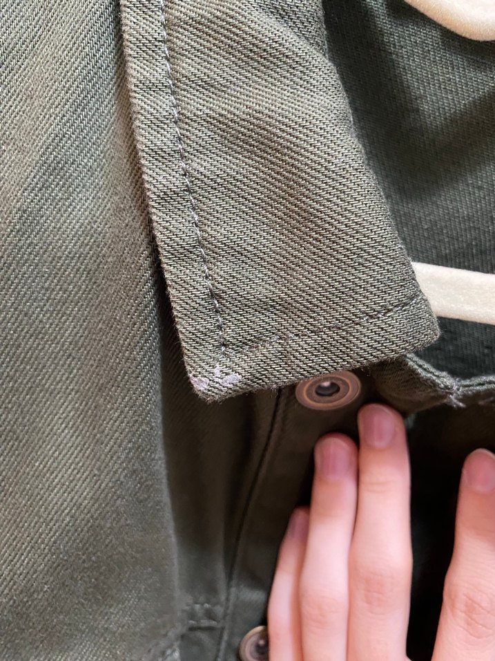 Düğmeli Kadın Haki Midi Ceket - Görsel 3