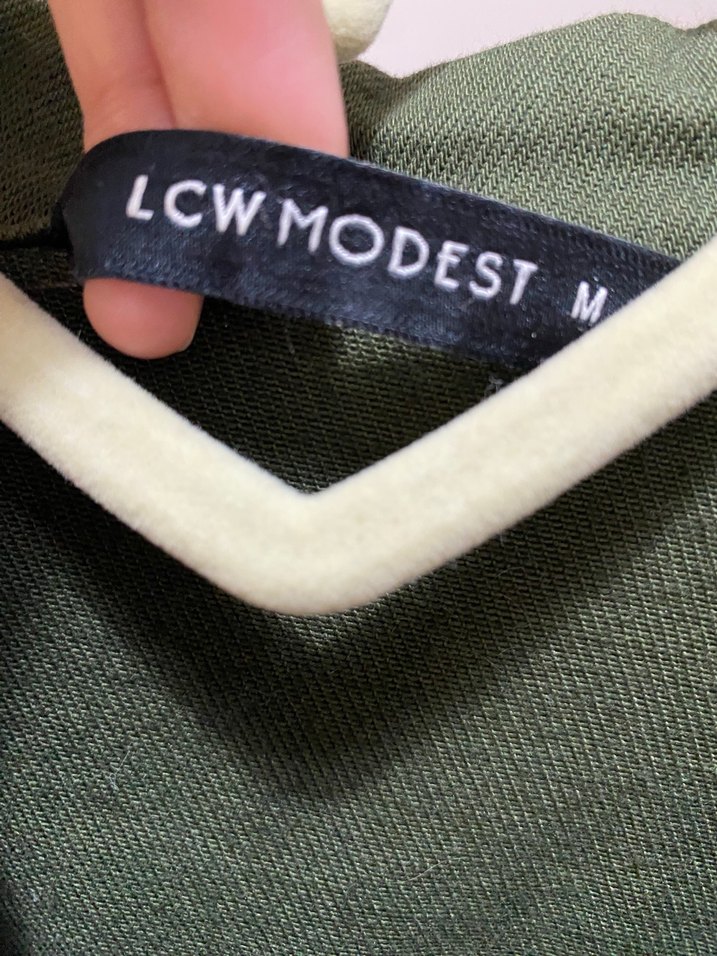 Düğmeli Kadın Haki Midi Ceket - Görsel 2