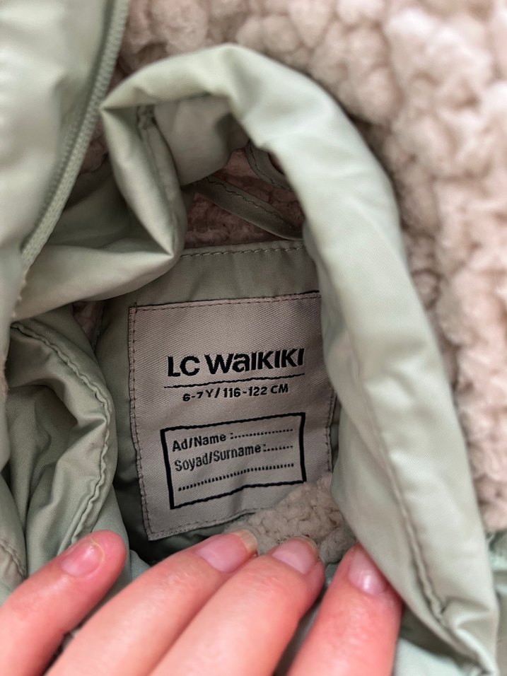 Kız Çocuk Gri Kapüşonlu Fermuarlı Mont - Görsel 2