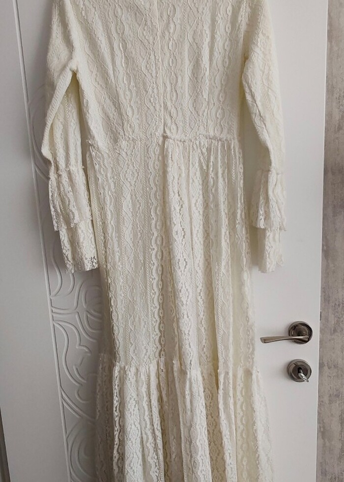 Nikah, düğün, Dış çekim kıyafeti, dantelli elbise - Görsel 2