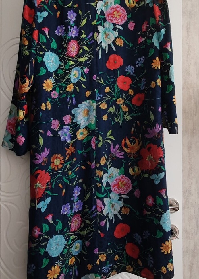 İthal uzun ceket işlemeli ipek ve astarlıdır  - Görsel 3