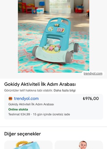 Narin Turkuaz Bebek Yürüteci - Görsel 3