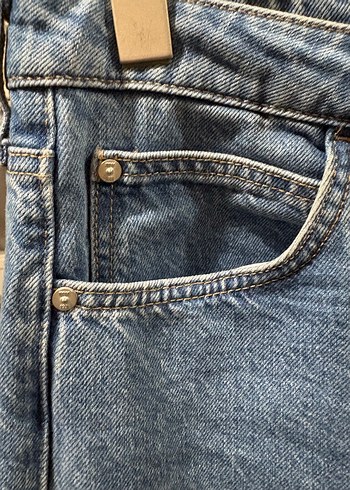 40 Beden Kadın Mavi Bol Kesim kargo pantolon