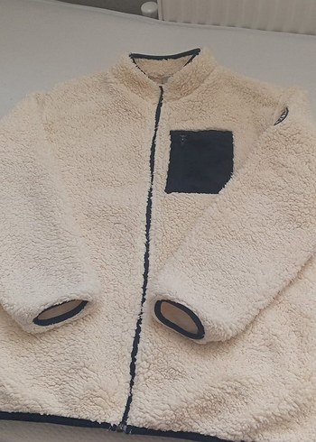 Fermuarlı Krem rengi Erkek Çocuk Ceket