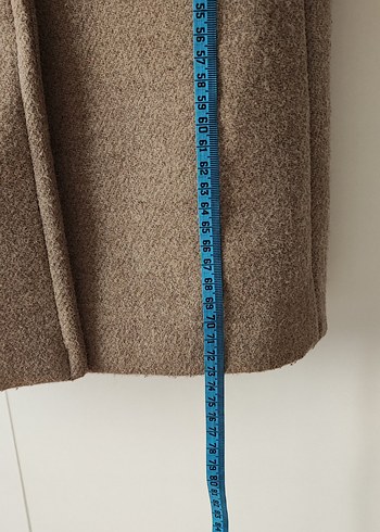 Mango yün karışımlı Bej Kadın Kaban - Görsel 5