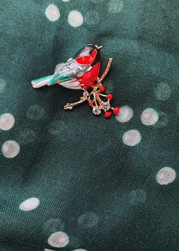 Renkli Boncuklu Kuş Broş - Görsel 4