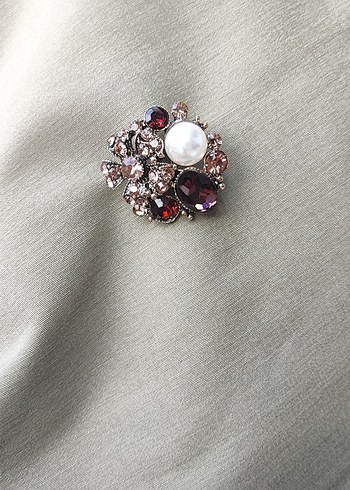 Bordo Pullu Kadın broş - Görsel 4