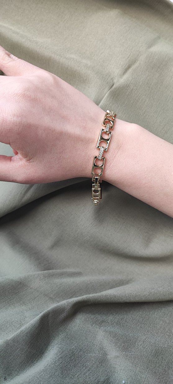 xuping Bej Zincir Detaylı Minimalist Bileklik - Görsel 2