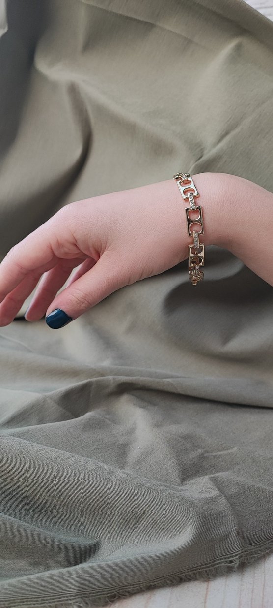 xuping Bej Zincir Detaylı Minimalist Bileklik - Görsel 5