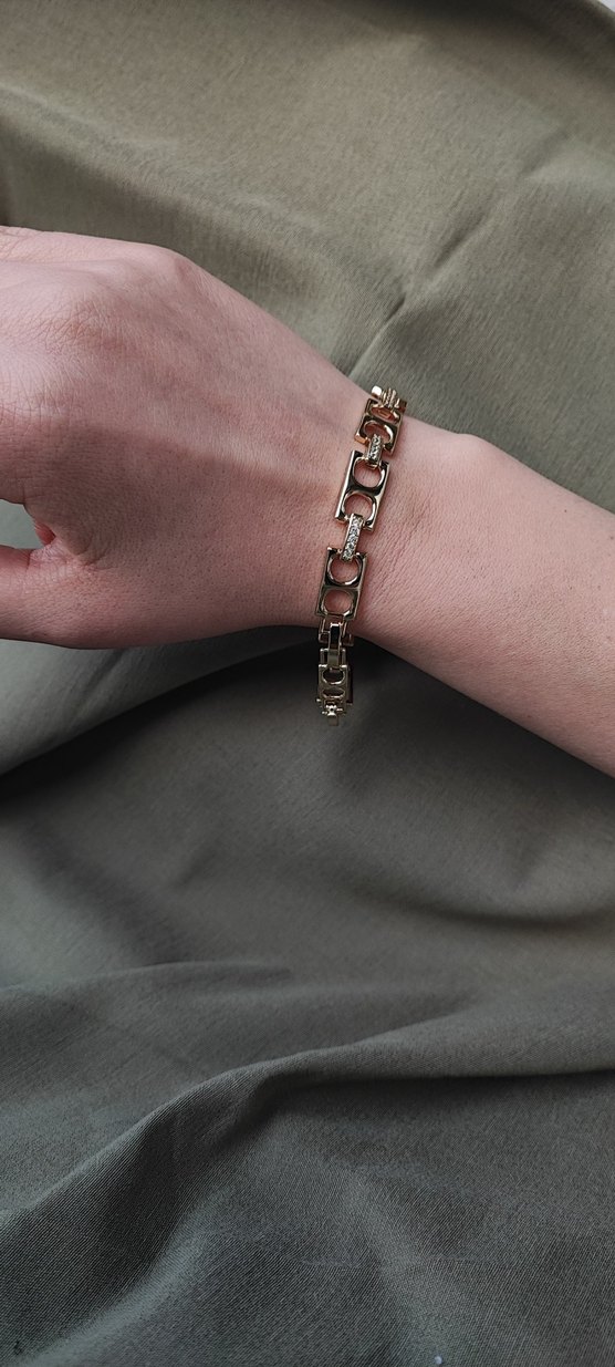 xuping Bej Zincir Detaylı Minimalist Bileklik - Görsel 3