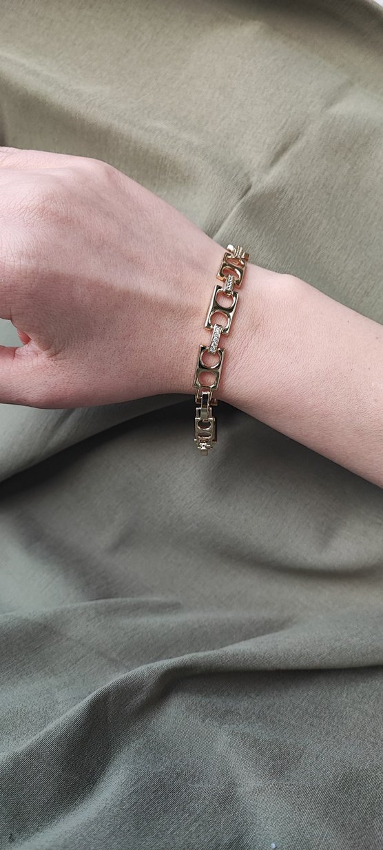 xuping Bej Zincir Detaylı Minimalist Bileklik - Görsel 4