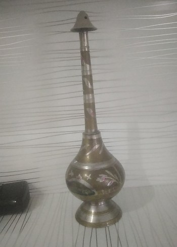 Gri-Bej Dekoratif Vazo - Görsel 3