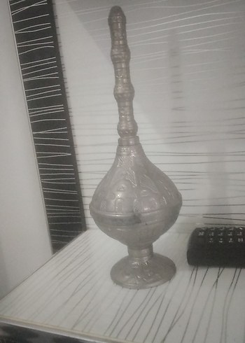 Gri-Bej Dekoratif Vazo - Görsel 4