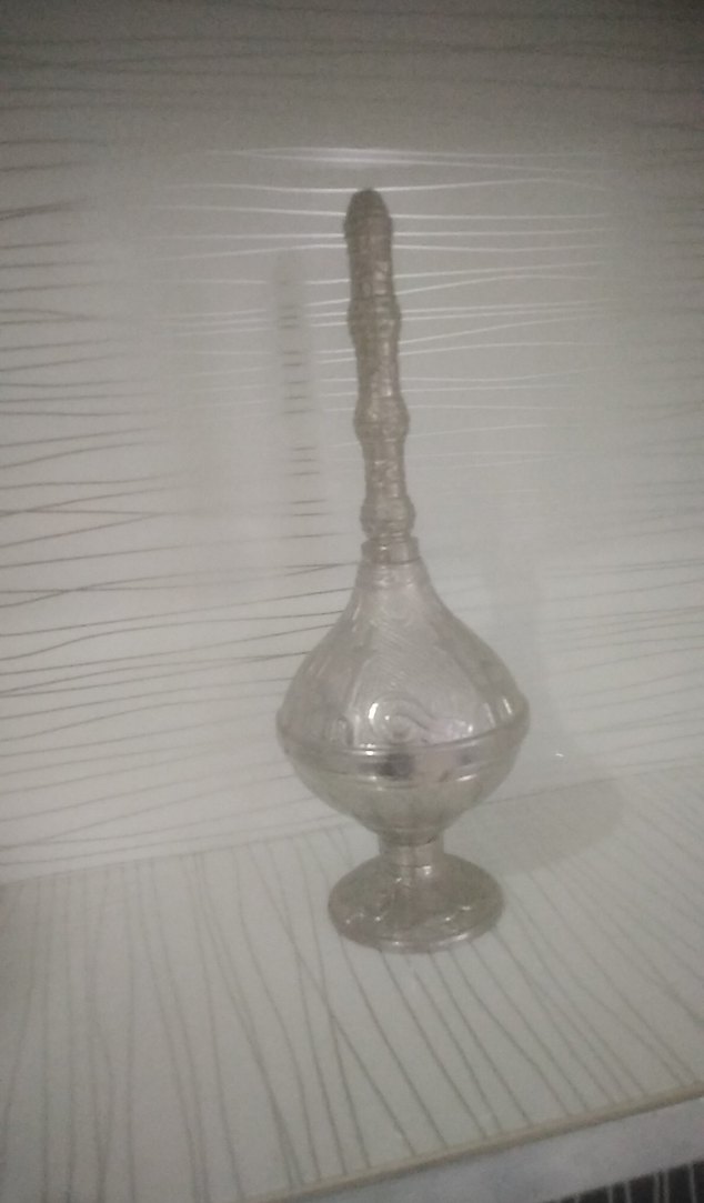 Gri-Bej Dekoratif Vazo - Görsel 2