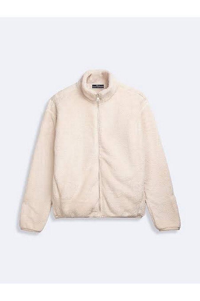 Beyaz Peluş Kadın Ceket - Görsel 4