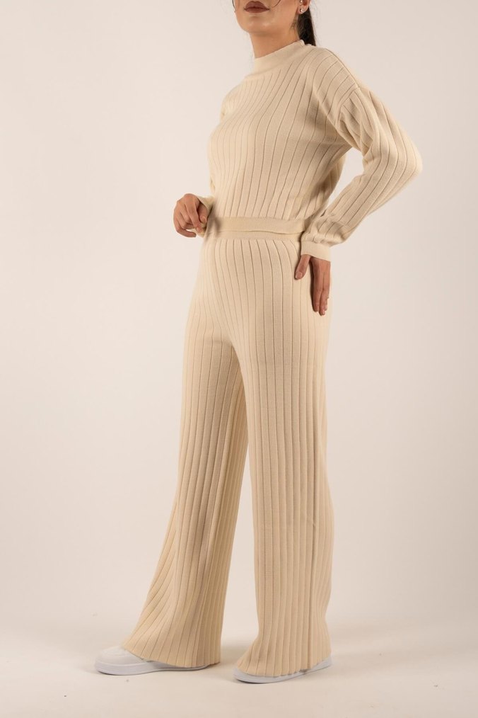 Bej Triko Kadın triko takım - Görsel 2