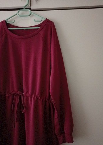 46 Beden Bordo Uzun Kollu Rahat Tunik