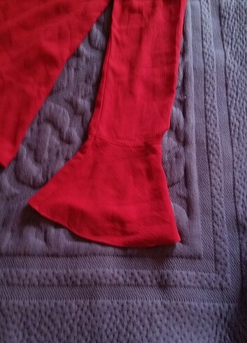 36 Beden kırmızı Renk floş BAYAN bluz 