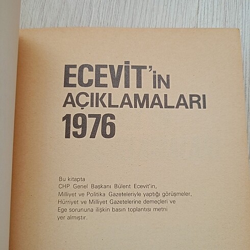  Bülent Ecevit'in Açıklamaları 1976