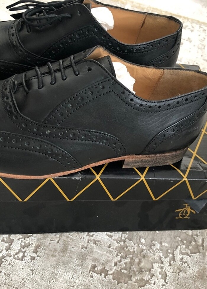 An Original Penguin 0 kösele 0 deri - Görsel 2