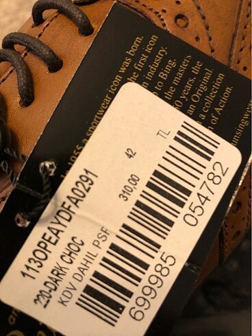 An Original Penguin marka 0 deri ve kösele taban - Görsel 6