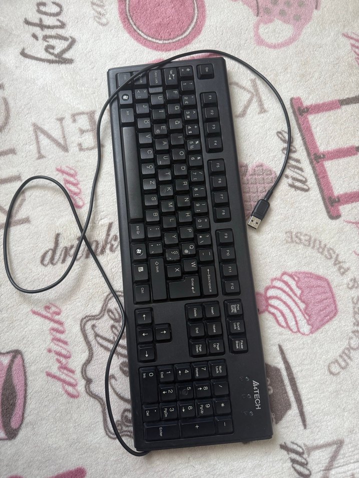 Kablolu Siyah A4Tech Klavye - Görsel 2