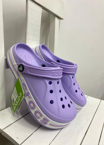 Crocs Mor Platform Topuklu Kadın Terlik