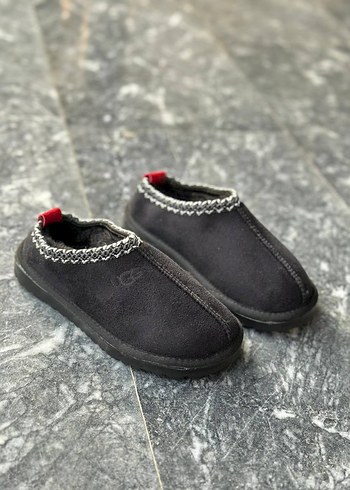 Ugg Gri Nakışlı Erkek Çocuk Sıcak Ev Terliği