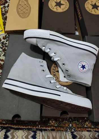 Converse Gri Yüksek Top Converse Kadın Spor Ayakkabı