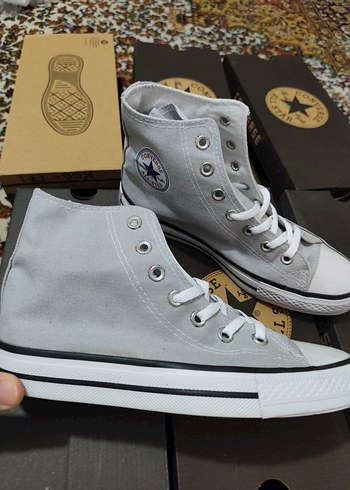 40 Beden Gri Yüksek Top Converse Kadın Spor Ayakkabı