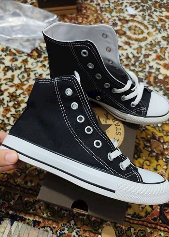 Converse Siyah Fermuarlı Kadın Gizli Dolgu Topuk Spor Ayakkabı