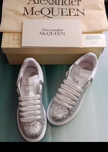 Alexander McQueen Alexander McQueen Beyaz Simli Platform Spor Ayakkabı