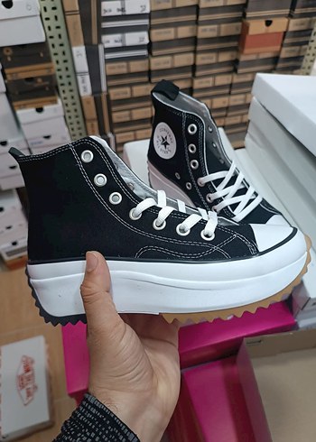 38 Beden siyah Renk Kadın Siyah Platform Topuklu Spor Ayakkabı