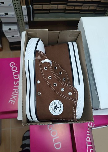 38 Beden kahverengi Renk Kahverengi Bağcıklı Kadın Sneakers