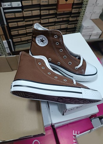 Converse Kahverengi Kadın Bağcıklı Wedge Spor Ayakkabı
