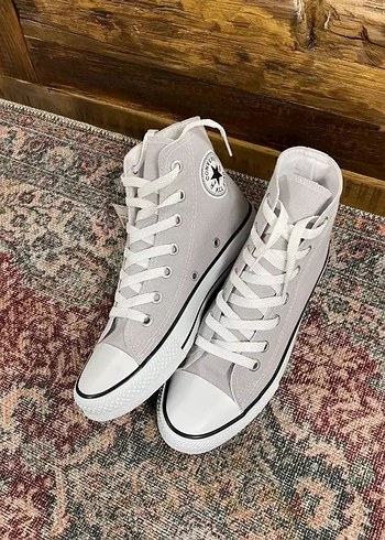 Gri Bağcıklı Kadın Sneakers