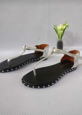 Diğer Gri Stiletto Topuklu Kadın Sandalet