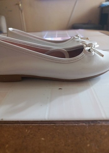 Kız Çocuk Beyaz Fiyonklu Babet - Görsel 4