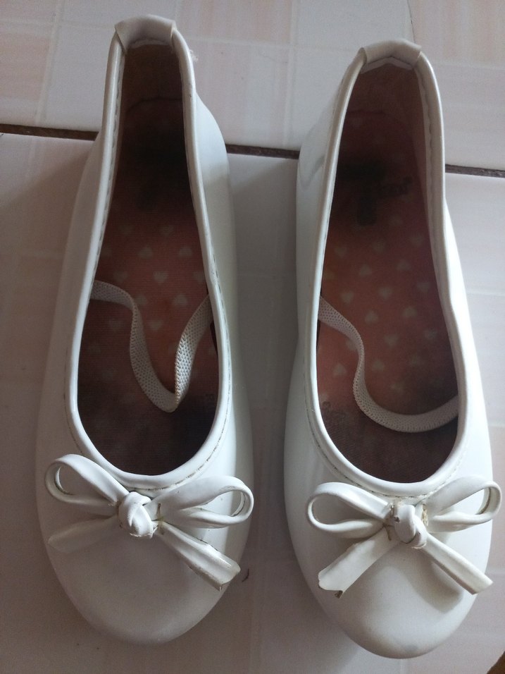 Kız Çocuk Beyaz Fiyonklu Babet - Görsel 3