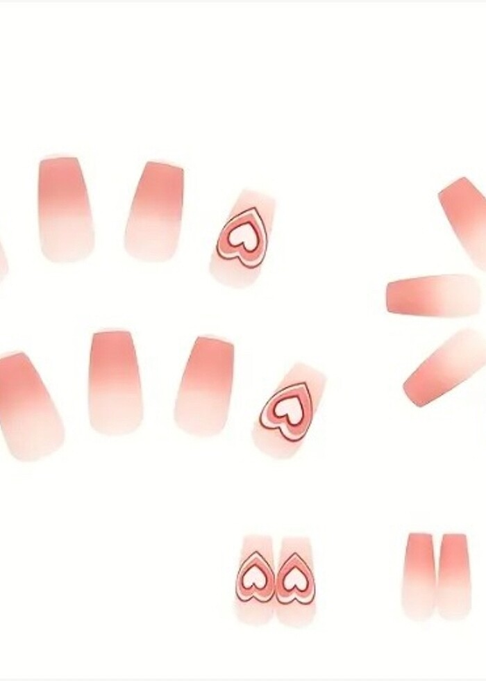 24 adet sevimli takma tırnak seti - Görsel 4