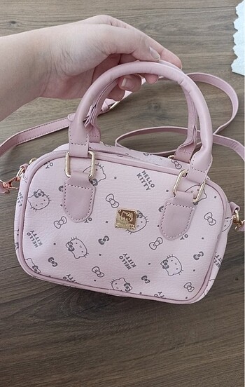Beden Pembe Baskili Kadin Omuz Hello Kitty Çantasi