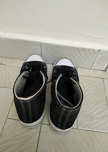 38 Beden beyaz Renk Kadın Siyah-Beyaz Goth Spor Ayakkabı