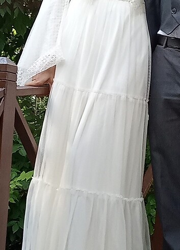Diğer Tesettür beyaz elbise,nikah elbisesi 