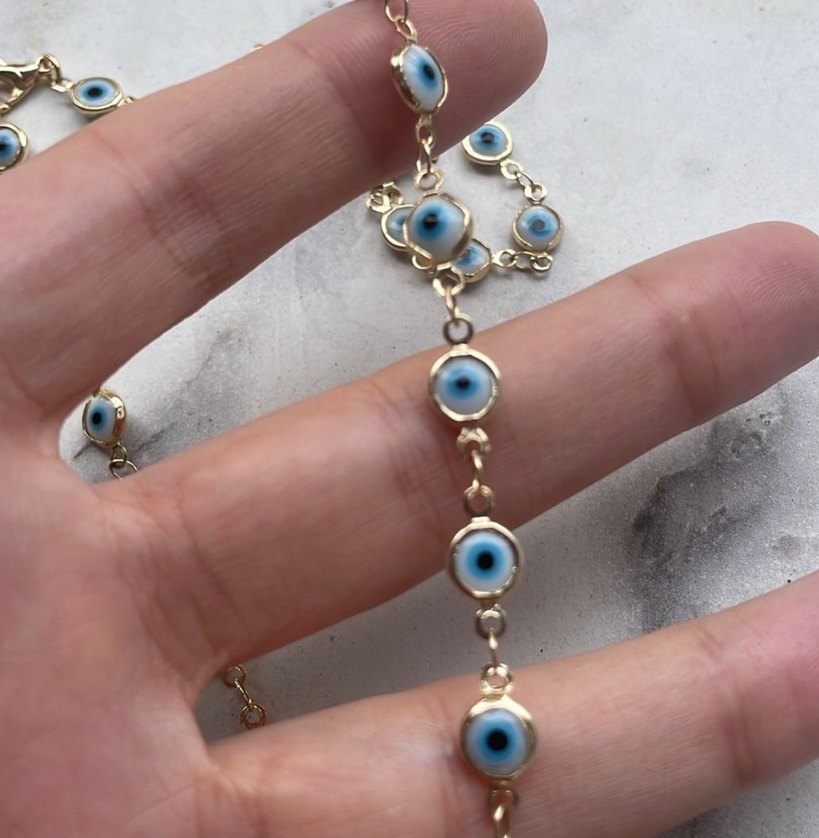 Uzun Boncuklu Turkuaz Bohem Kolye - Görsel 3